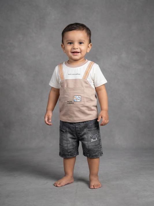 2-Piece Activewear Set: Graphic Tee & Sport Mesh Shorts