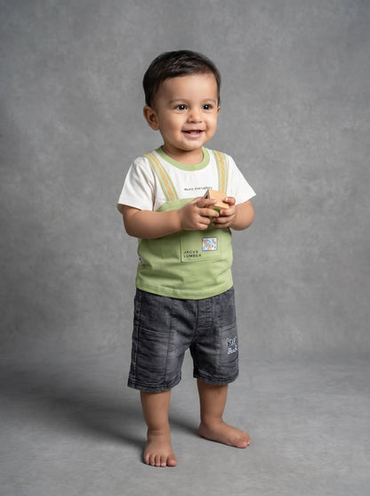 2-Piece Activewear Set: Graphic Tee & Sport Mesh Shorts